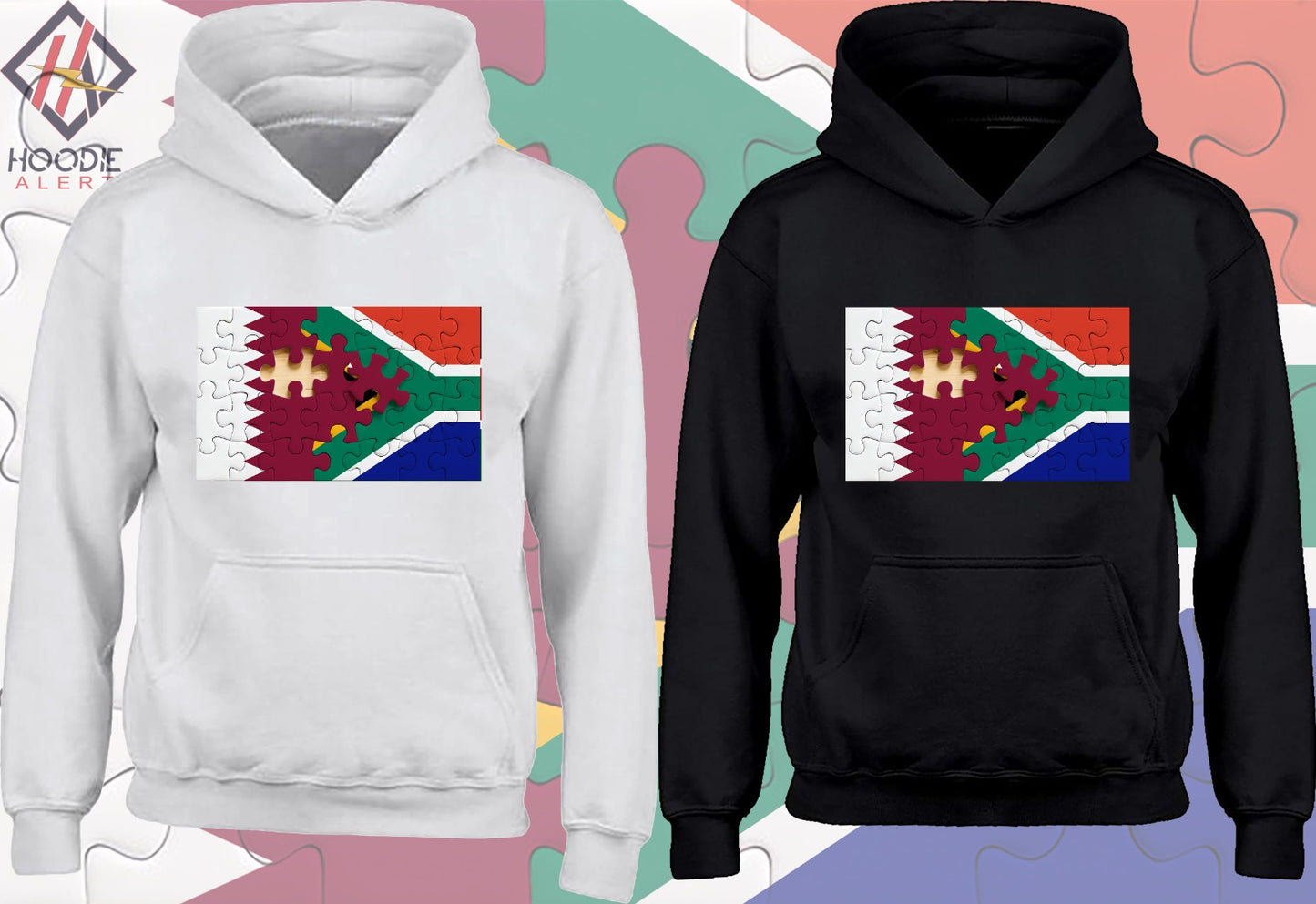 Puzzle Flag Hoodie – Celebrate Unity and Style