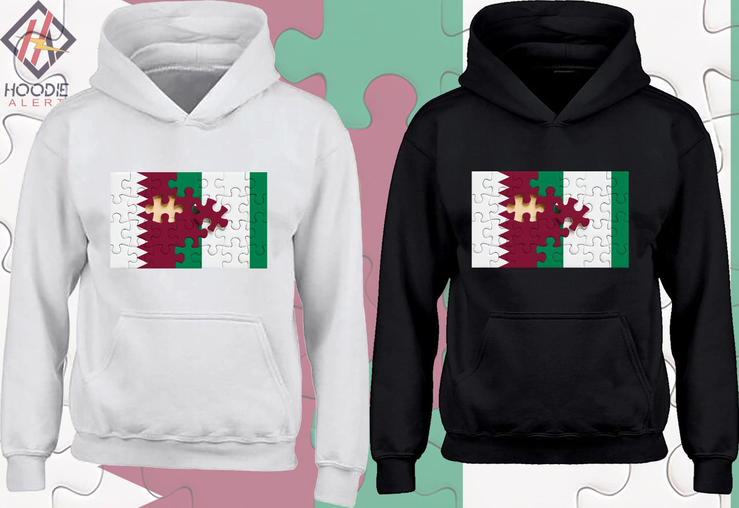 Puzzle Flag Hoodie – Celebrate Unity and Style